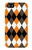 S3421 Black Orange White Argyle Plaid Hülle Schutzhülle Taschen für iPhone 5 5S SE