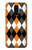 S3421 Black Orange White Argyle Plaid Hülle Schutzhülle Taschen für Samsung Galaxy S9 Plus