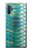 S3414 Green Snake Scale Graphic Print Hülle Schutzhülle Taschen für Samsung Galaxy Note 10 Plus