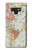 S3418 Vintage World Map Hülle Schutzhülle Taschen für Note 9 Samsung Galaxy Note9