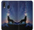 S3555 Wolf Howling Million Star Hülle Schutzhülle Taschen für Samsung Galaxy A40