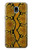 S3365 Yellow Python Skin Graphic Print Hülle Schutzhülle Taschen für Samsung Galaxy J3 (2018), J3 Star, J3 V 3rd Gen, J3 Orbit, J3 Achieve, Express Prime 3, Amp Prime 3