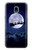 S3508 Xmas Santa Moon Hülle Schutzhülle Taschen für Samsung Galaxy J3 (2018), J3 Star, J3 V 3rd Gen, J3 Orbit, J3 Achieve, Express Prime 3, Amp Prime 3