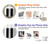 S3524 Piano Keyboard Hülle Schutzhülle Taschen für Samsung Galaxy J3 (2018), J3 Star, J3 V 3rd Gen, J3 Orbit, J3 Achieve, Express Prime 3, Amp Prime 3