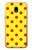 S3526 Red Spot Polka Dot Hülle Schutzhülle Taschen für Samsung Galaxy J3 (2018), J3 Star, J3 V 3rd Gen, J3 Orbit, J3 Achieve, Express Prime 3, Amp Prime 3
