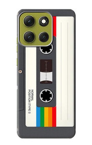 S4023 Vintage Rainbow Compact Cassette Hülle Schutzhülle Taschen für Motorola Moto G86