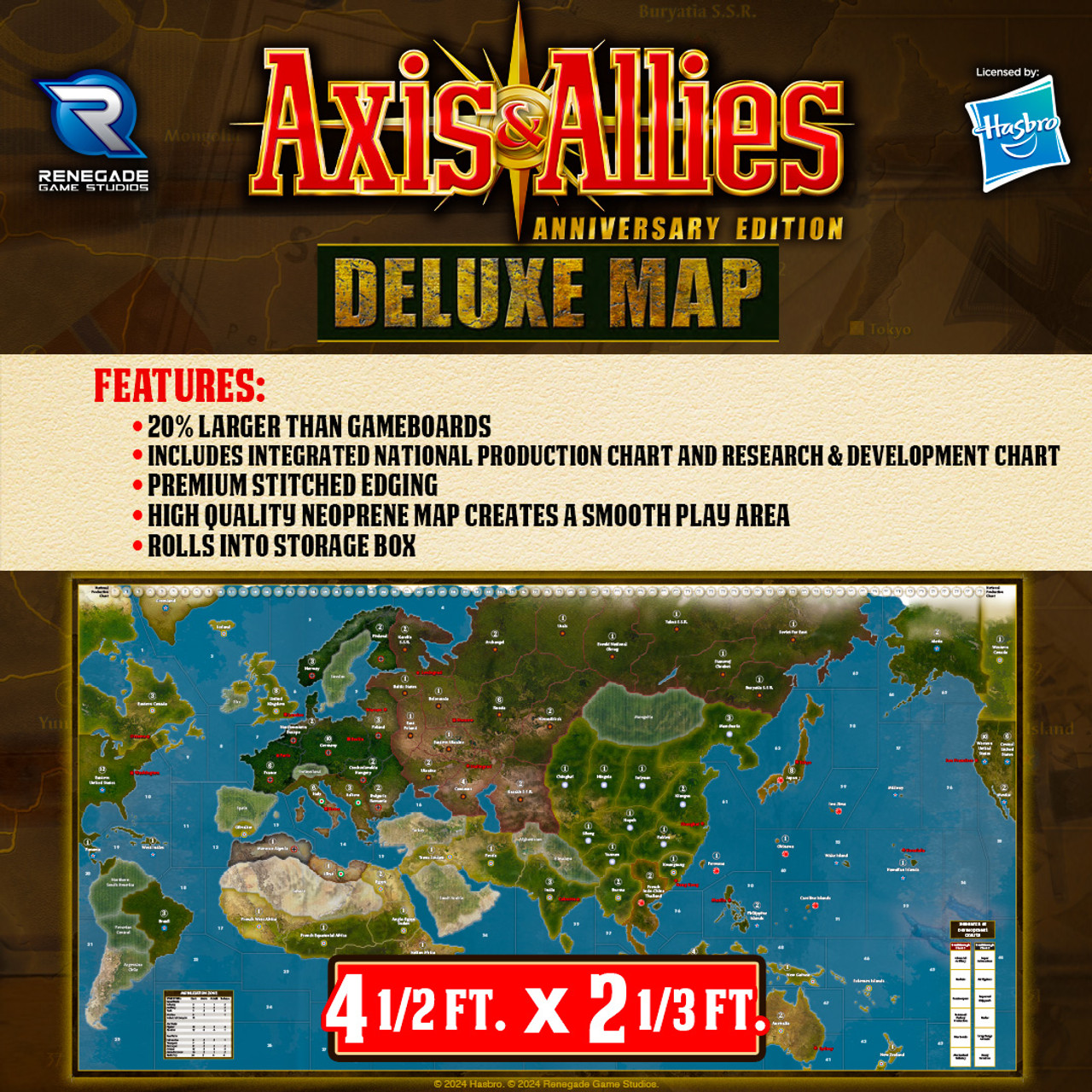 Axis & Allies: Anniversary Edition Deluxe Map PRE-ORDER