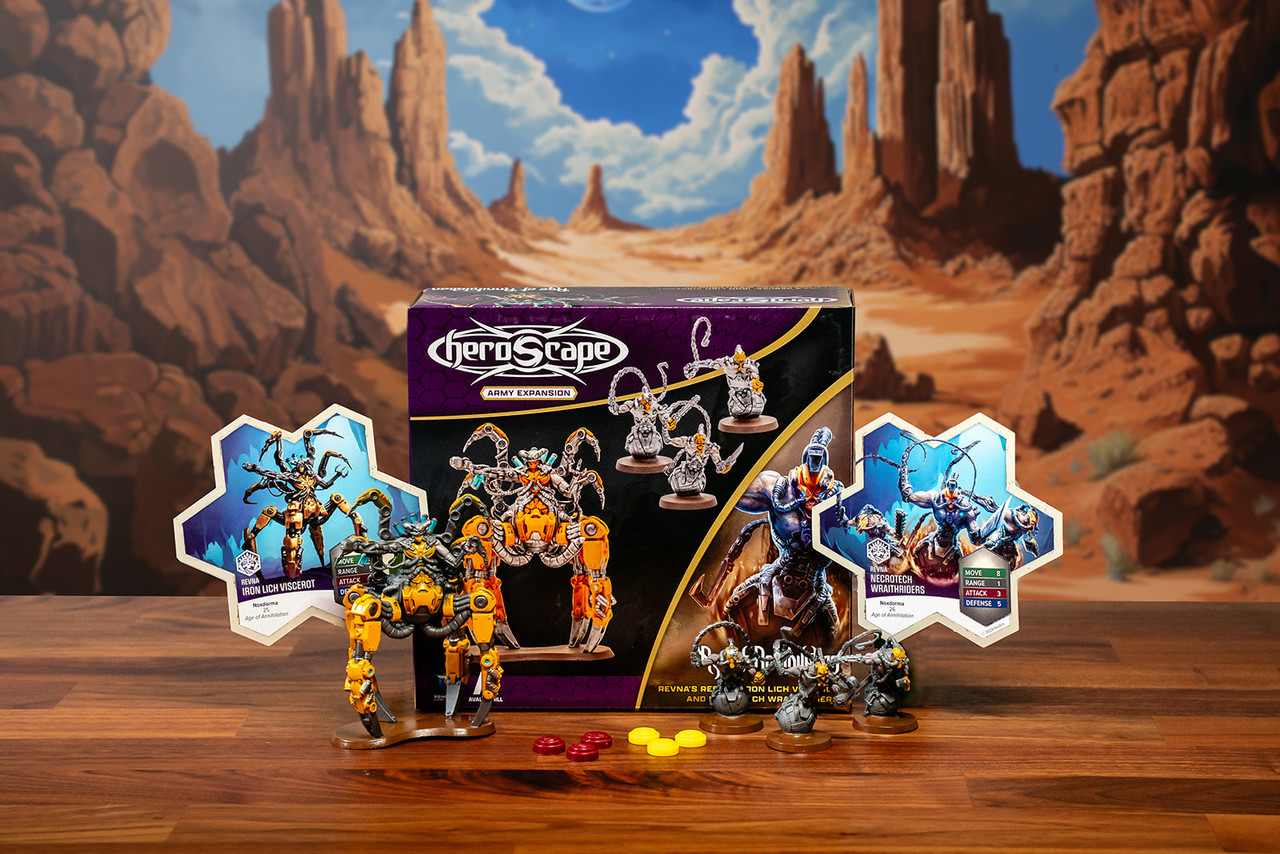 Heroscape: Revna's Rebuke: Iron Lich Viscerot and Necrotech