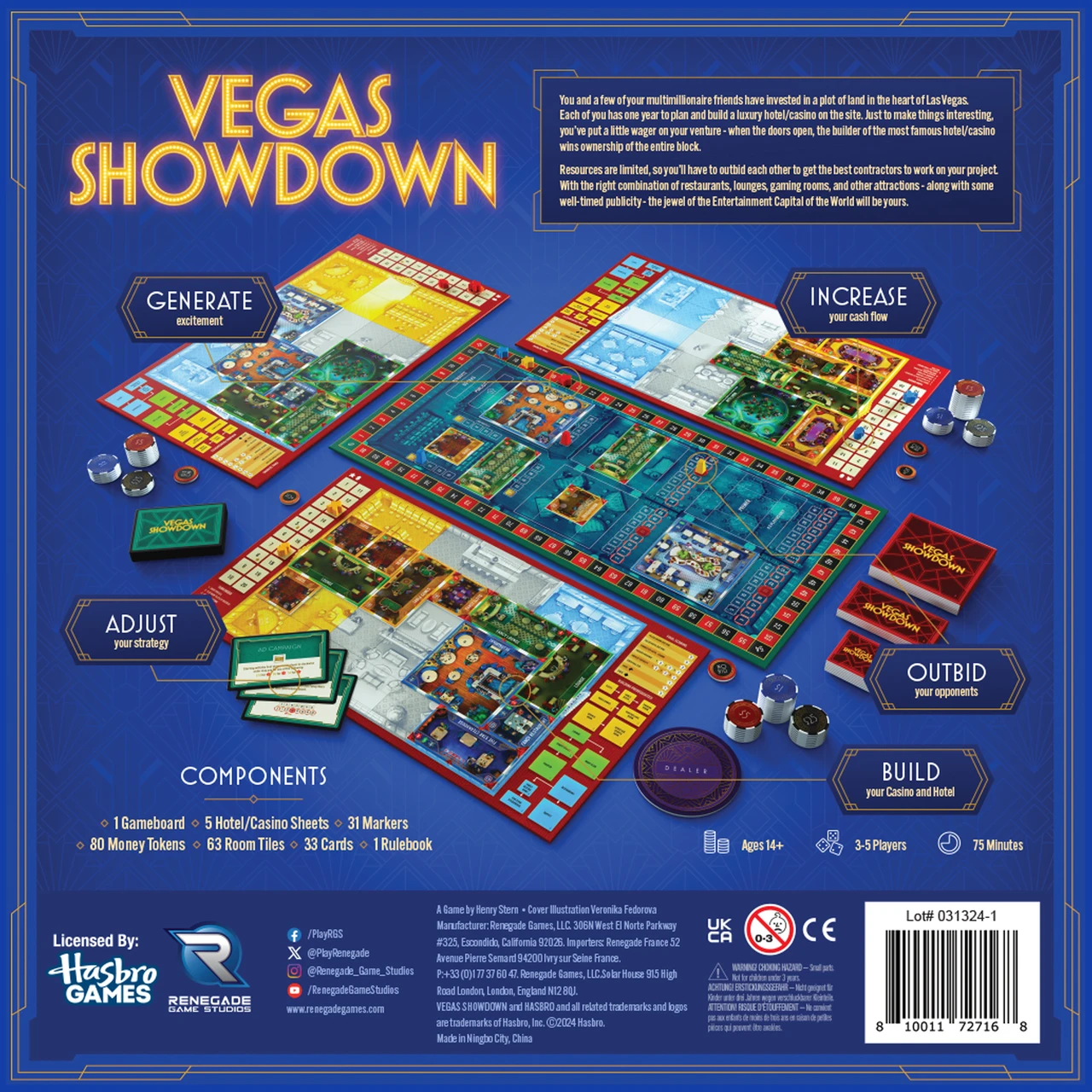Showdown Card Back Vegas Showdown