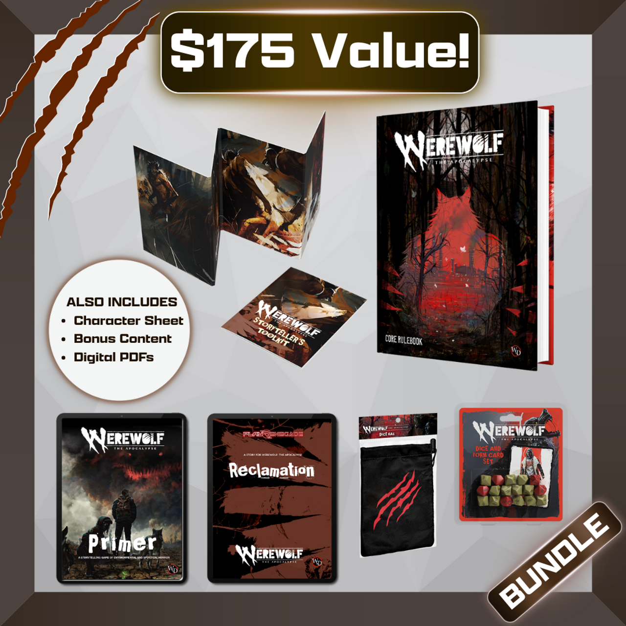 werewolf-the-apocalypose-5th-edition-roleplaying-game-starter-bundle for Downloadable Free Printable Werewolf Game Cards Werewolf: The Apocalypose 5th Edition Roleplaying Game Starter Bundle for Downloadable Free Printable Werewolf Game Cards