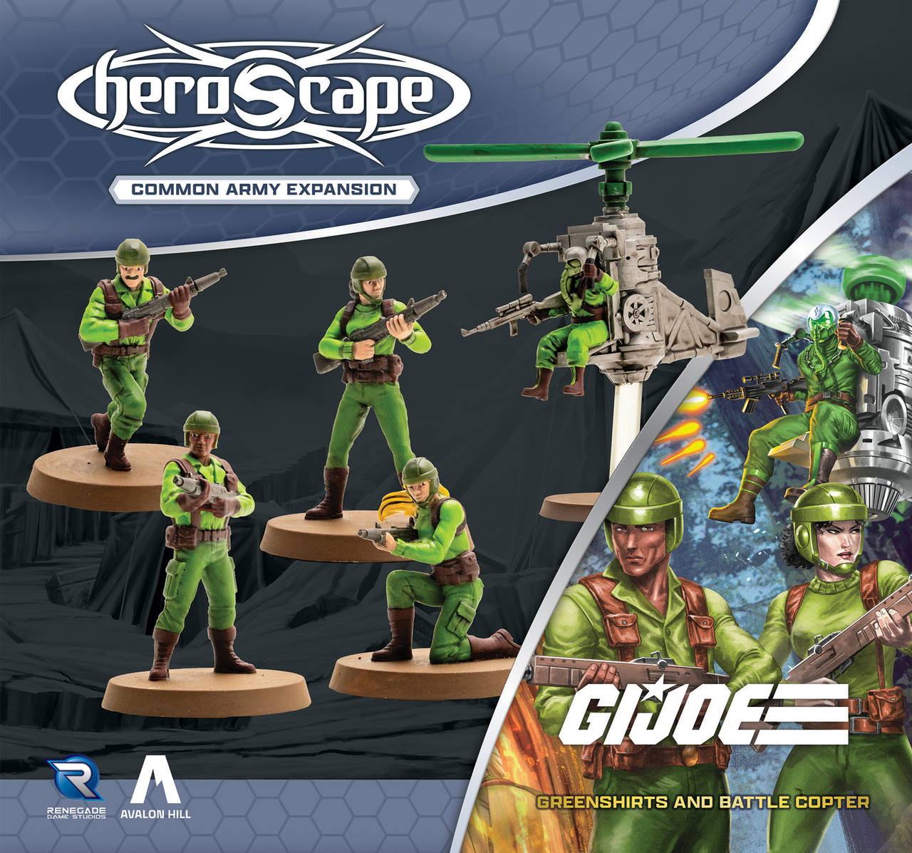 G.I. JOE Heroscape: Greenshirts & Battle Copter Army Expansion