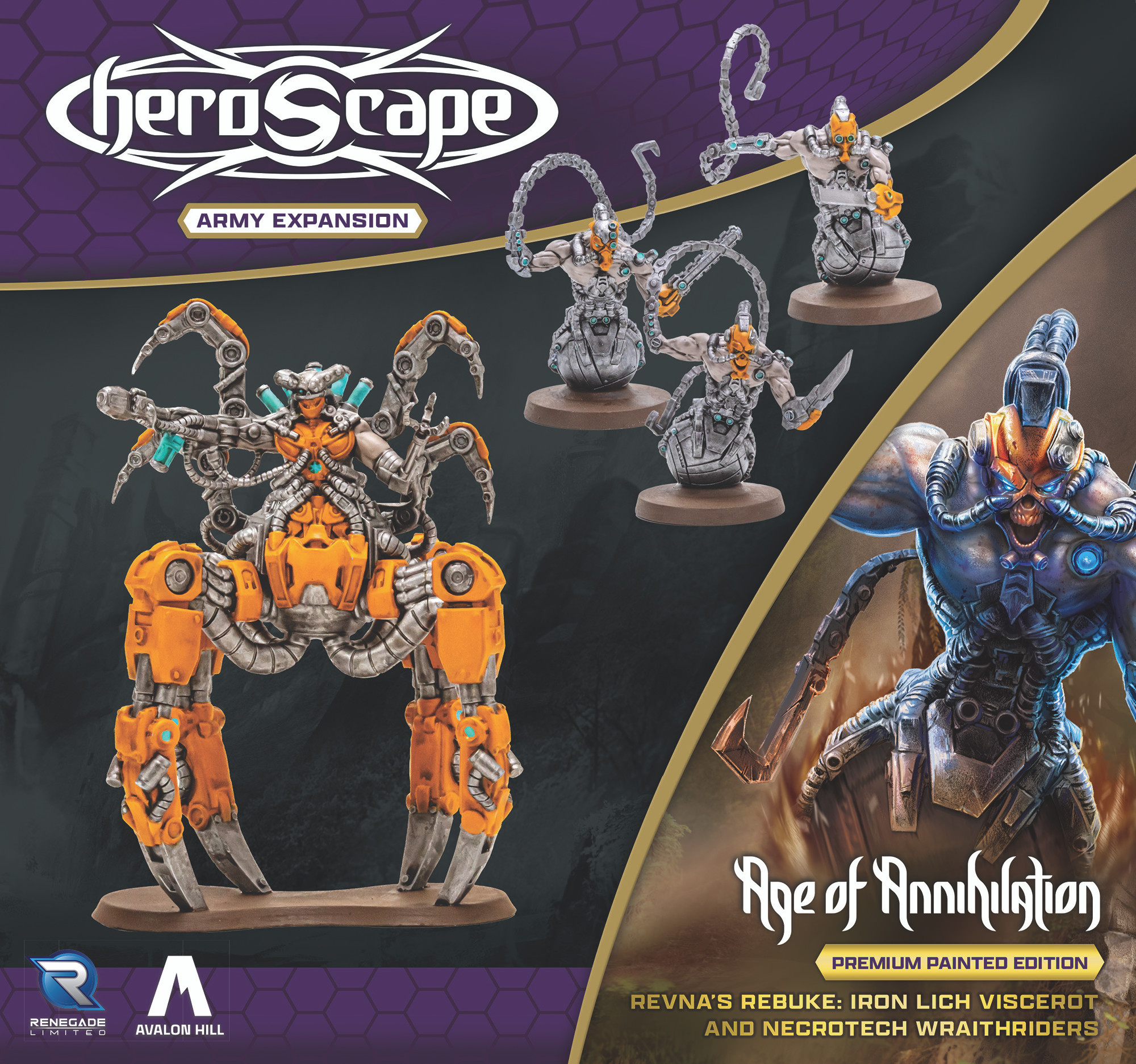 Jeu De Société Heroscape : Revna's Rebuke - Figurines Kyrie & Iron Lich Peintes Premium, édition 2024 | Renegade