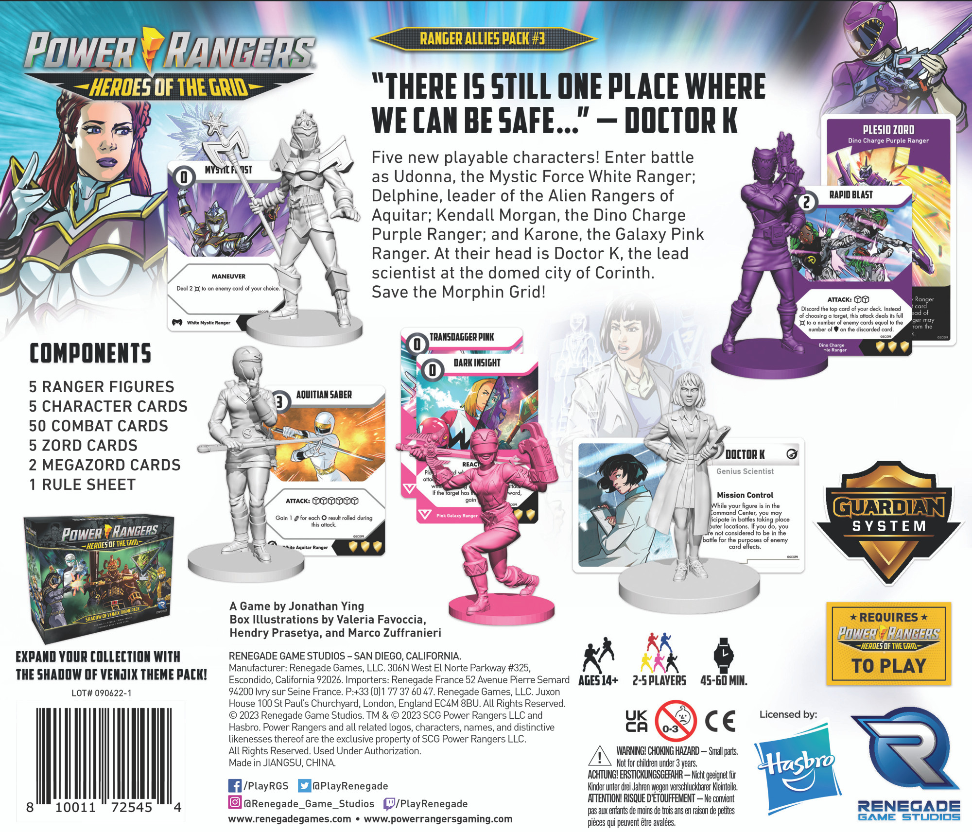 Renegade Game Studios Power Rangers: Heroes Of The Grid – Set Di Dadi Multicolore Traslucidi (14 Pezzi) Per Gioco Da Tavolo - 4