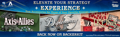 The Axis & Allies, Diplomacy, and Ikusa Accessories Campaign is Live on BackerKit!