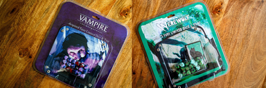The Limited Edition Dice & Tray Sets For The Vampire & Werewolf RPGs Are Available Now!