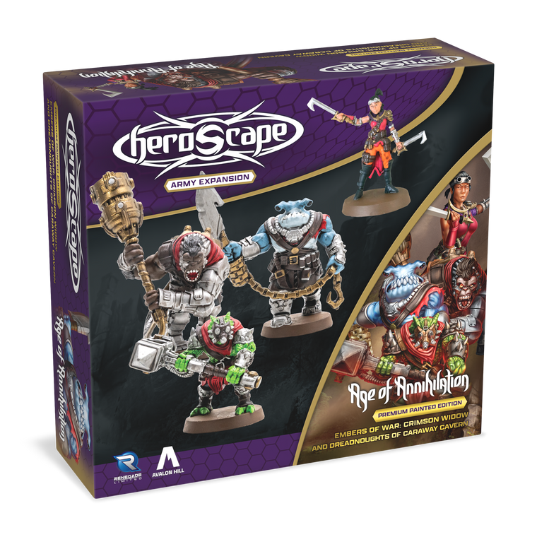 Heroscape: Crimson Widow & Dreadnoughts of Caraway Cavern Army Expansion Painted 3D