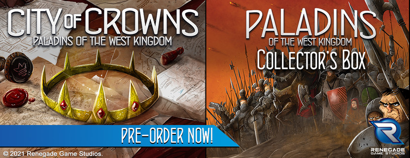 Announcing City of Crowns, an expansion for Paladins of the West Kingdom! Plus the Paladins Collector's Box