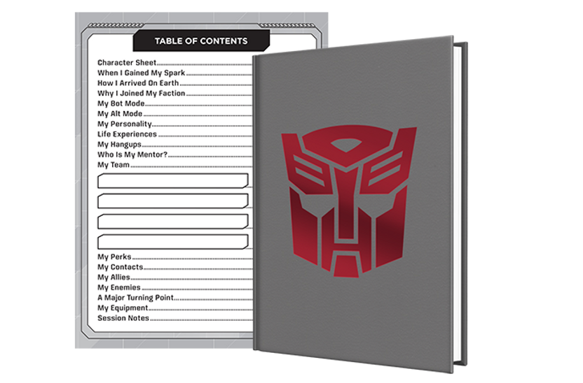 Transformers Roleplaying Game Expanded Character Journal Preview