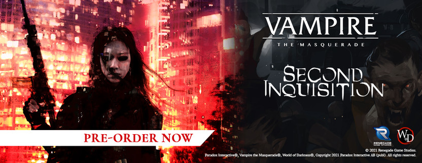 Announcing the Second Inquisition Sourcebook and Book of Nod for Vampire: The Masquerade 5th Edition!
