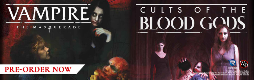 Announcing Cults of the Blood Gods, a Sourcebook for Vampire: The Masquerade!