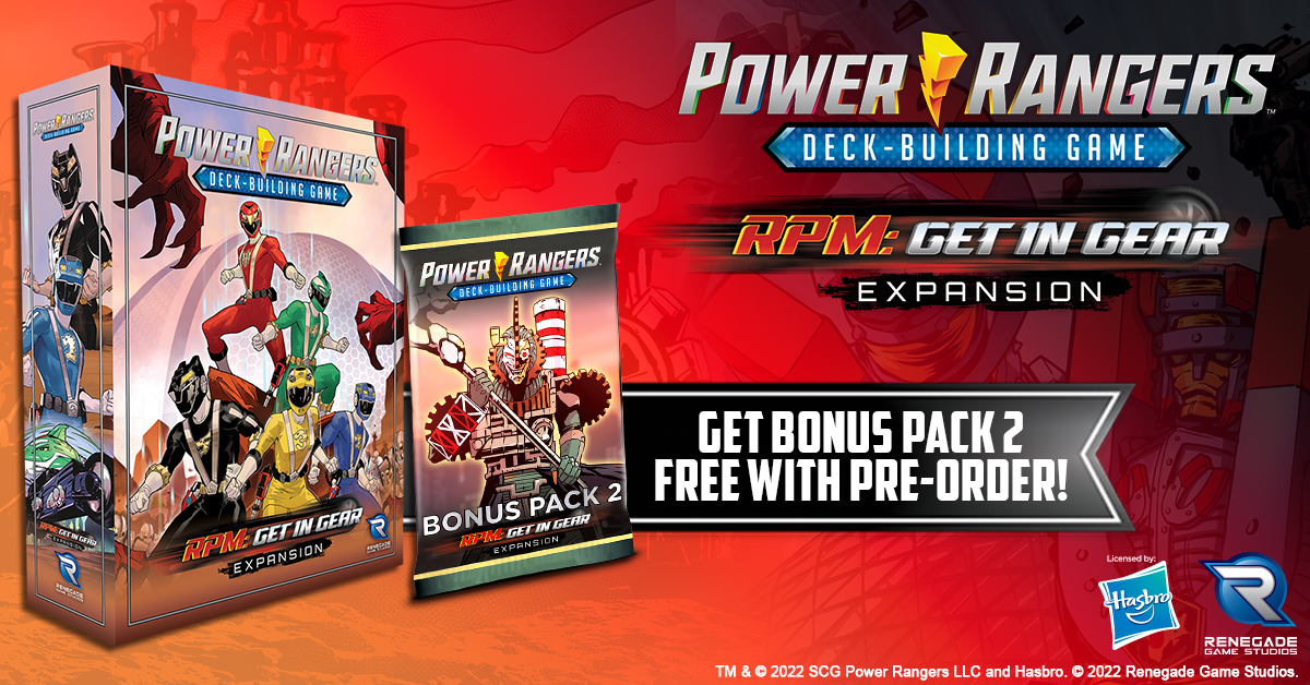 Announcing RPM: Get in Gear, the Latest Expansion for the Power Rangers  Deck-Building Game! - Renegade Game Studios