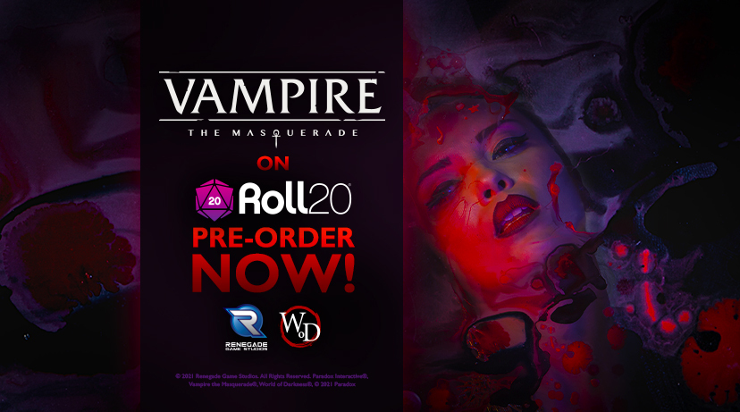 Roll20 on X: Vampire: The Masquerade from @PlayRenegade has a