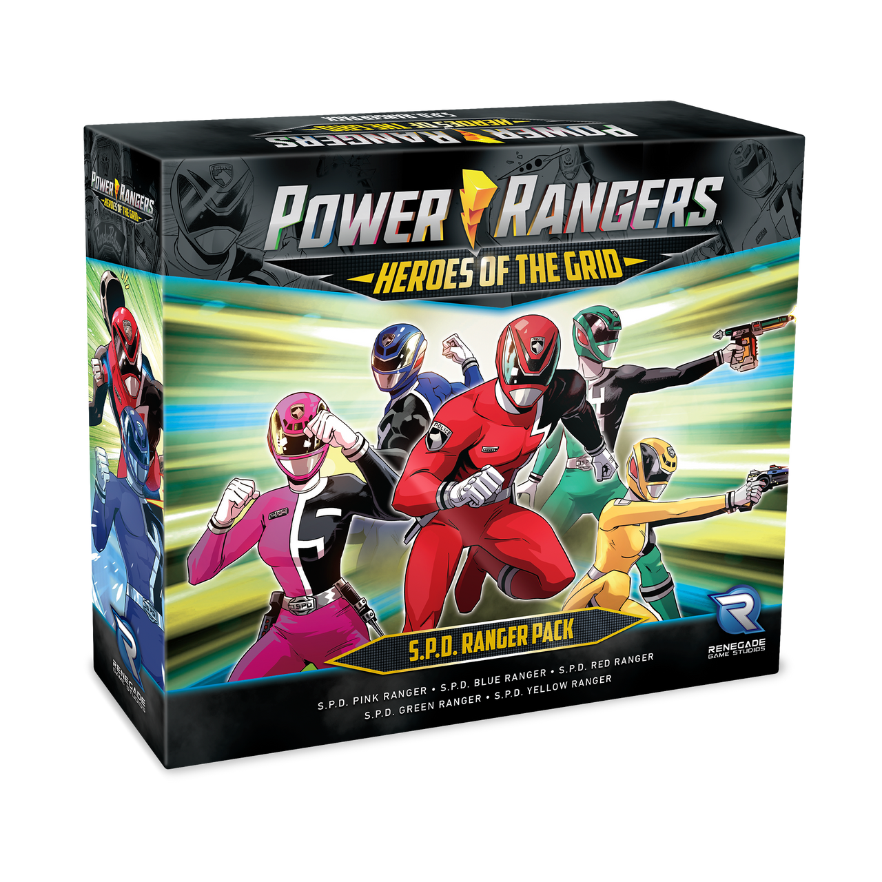 Power Rangers Heroes of the Grid S.P.D Ranger Pack 3D Box