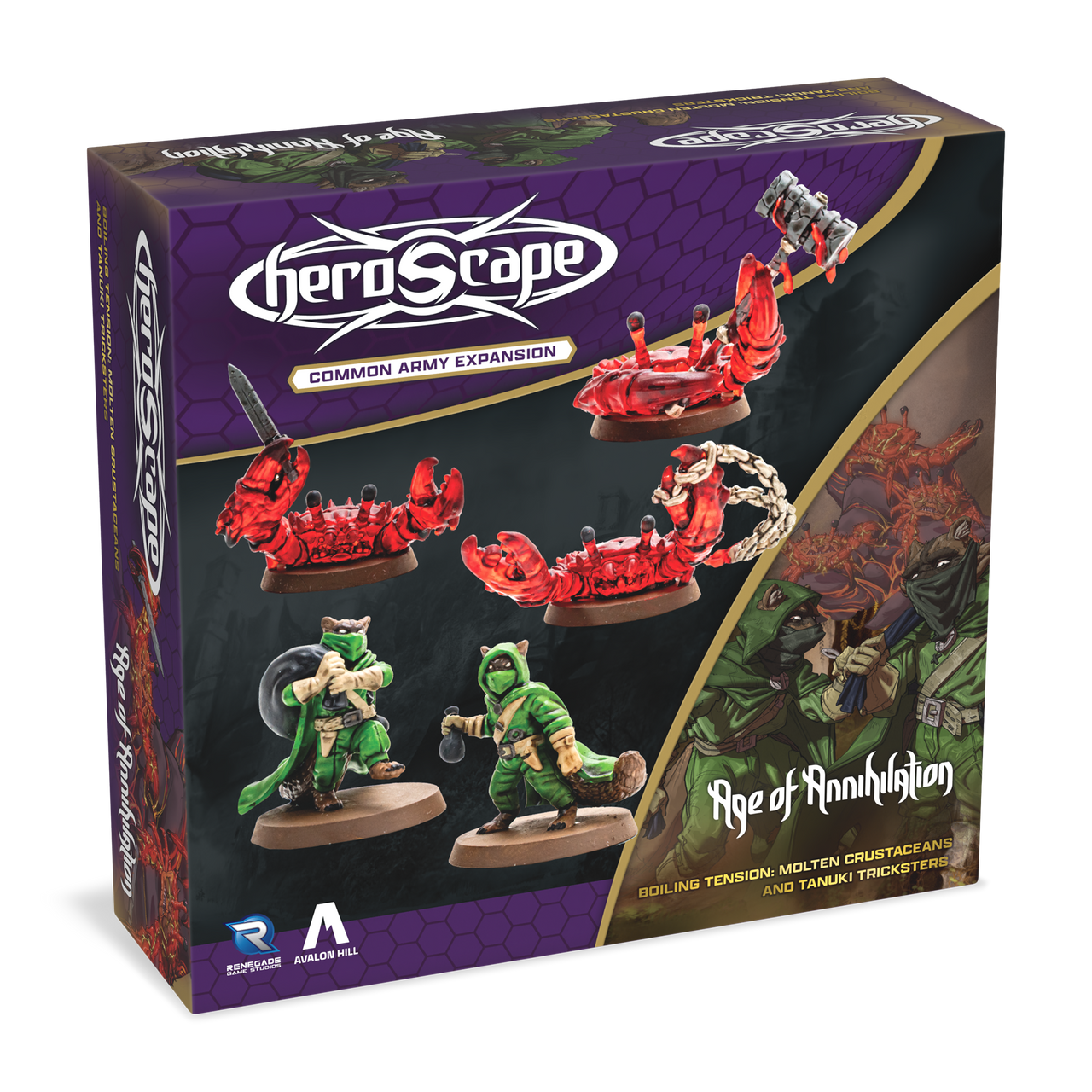 Heroscape: Molten Crustaceans & Tanuki Tricksters Army Expansion 3D