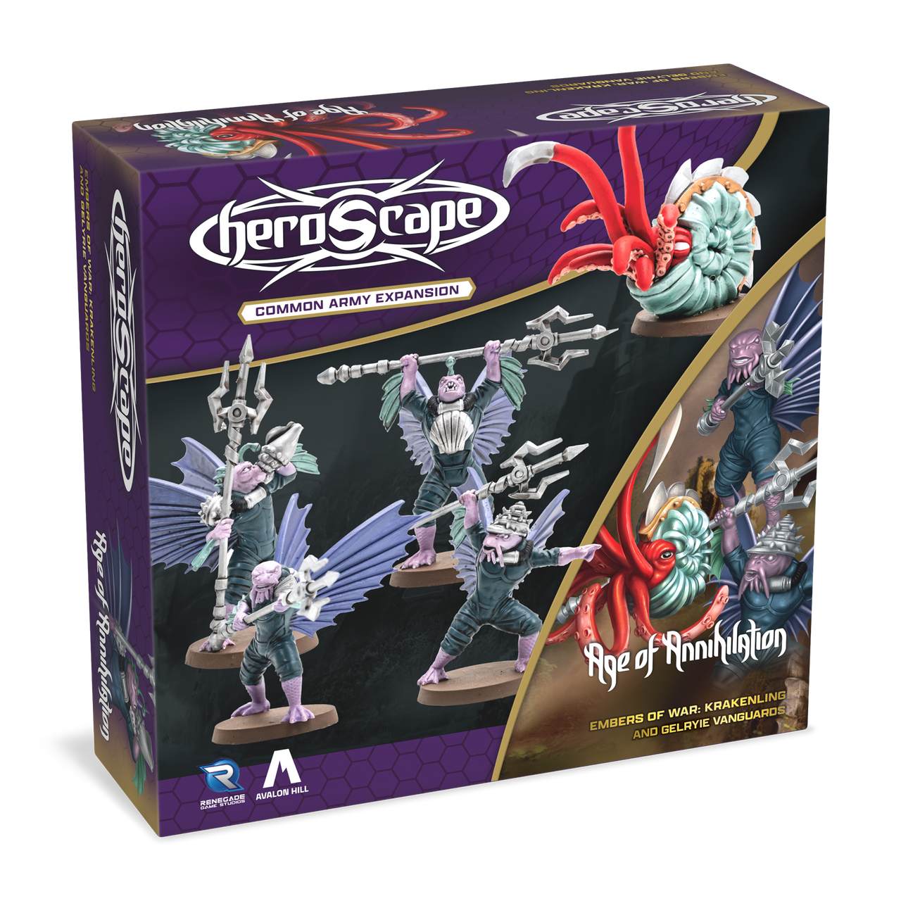Heroscape: Krakenling & Gelryie Vanguards Army Expansion 3D
