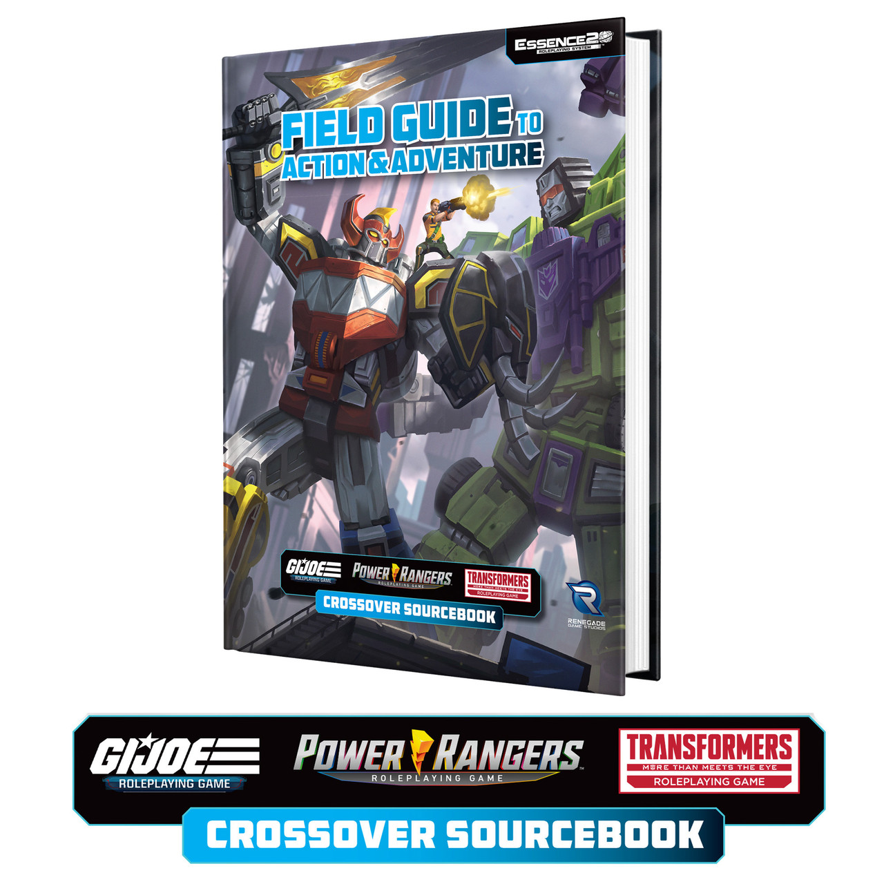 Essence 20 Roleplaying System Field Guide to Action and Adventure Crossover  Sourcebook Power Rangers G.I. JOE Transformers