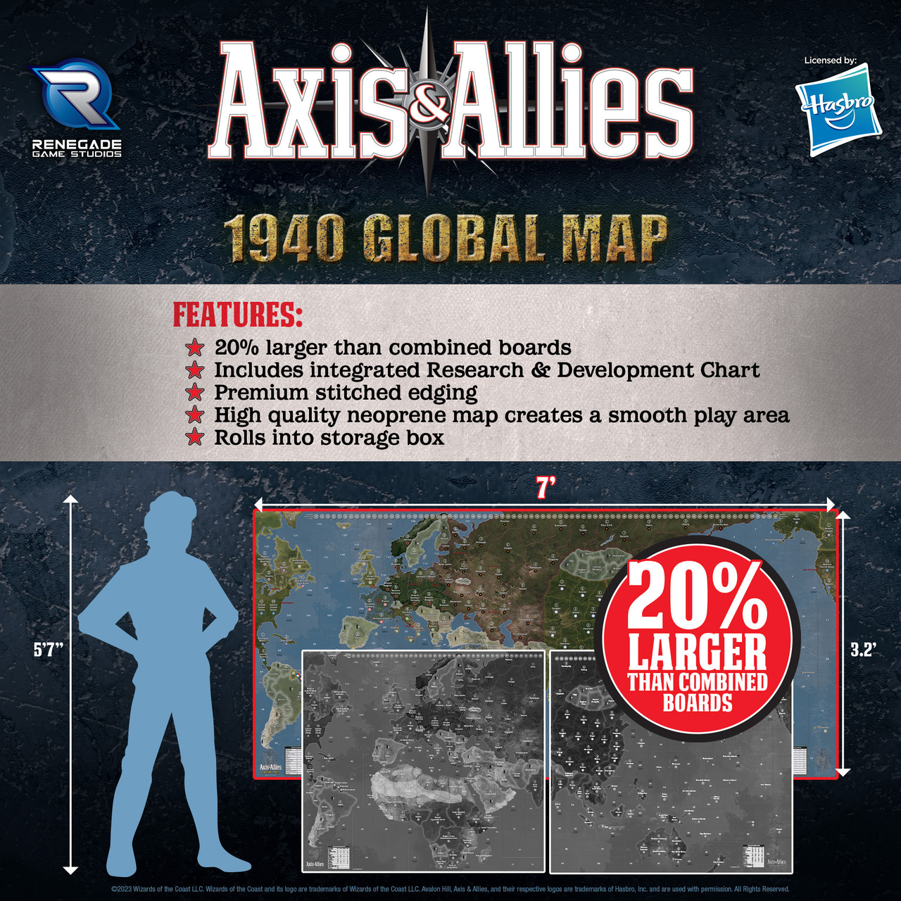 Axis & Allies 1940 Global Map PRE-ORDER