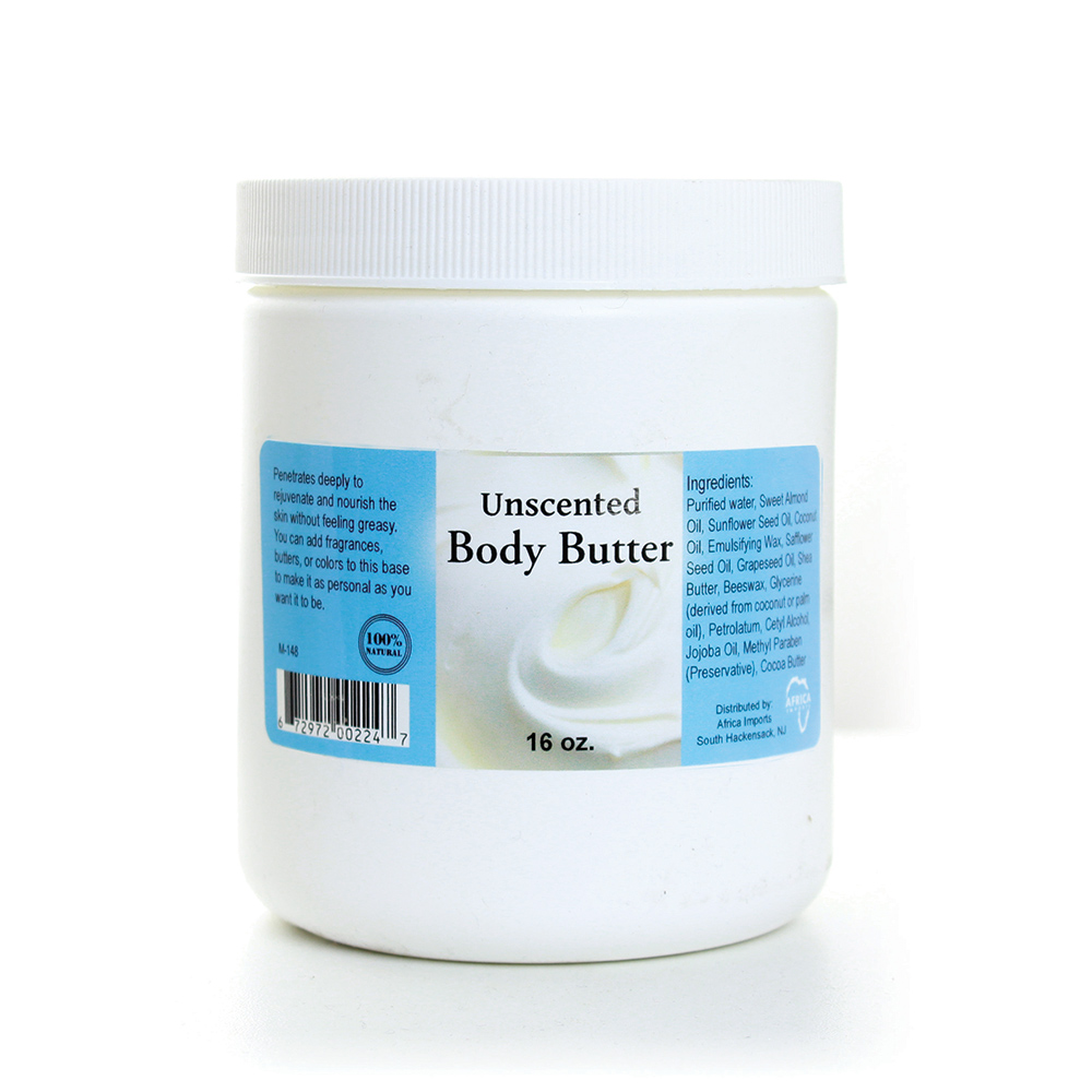 Natural Body Butter - Unscented 1 Pound