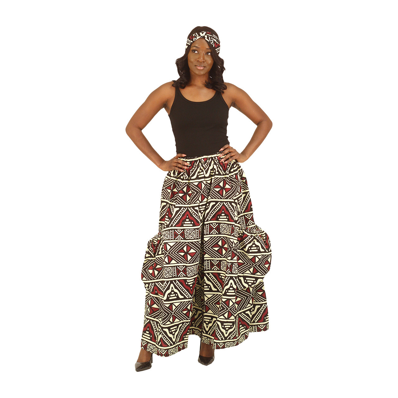 African Print Trousers Fashion Women Ankara High Waist Long Pants