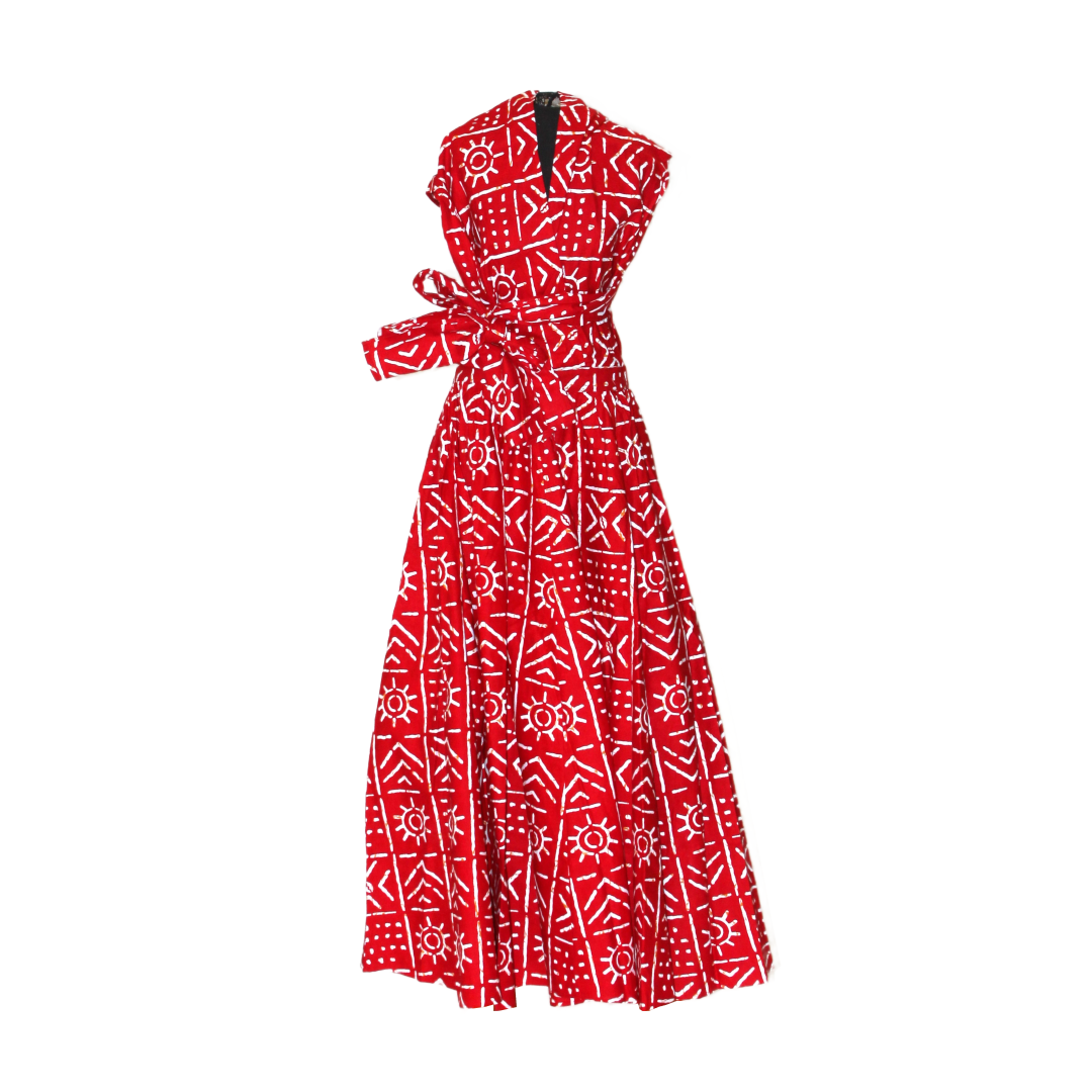 New Harlem Ankara Print Long Infinity Dress