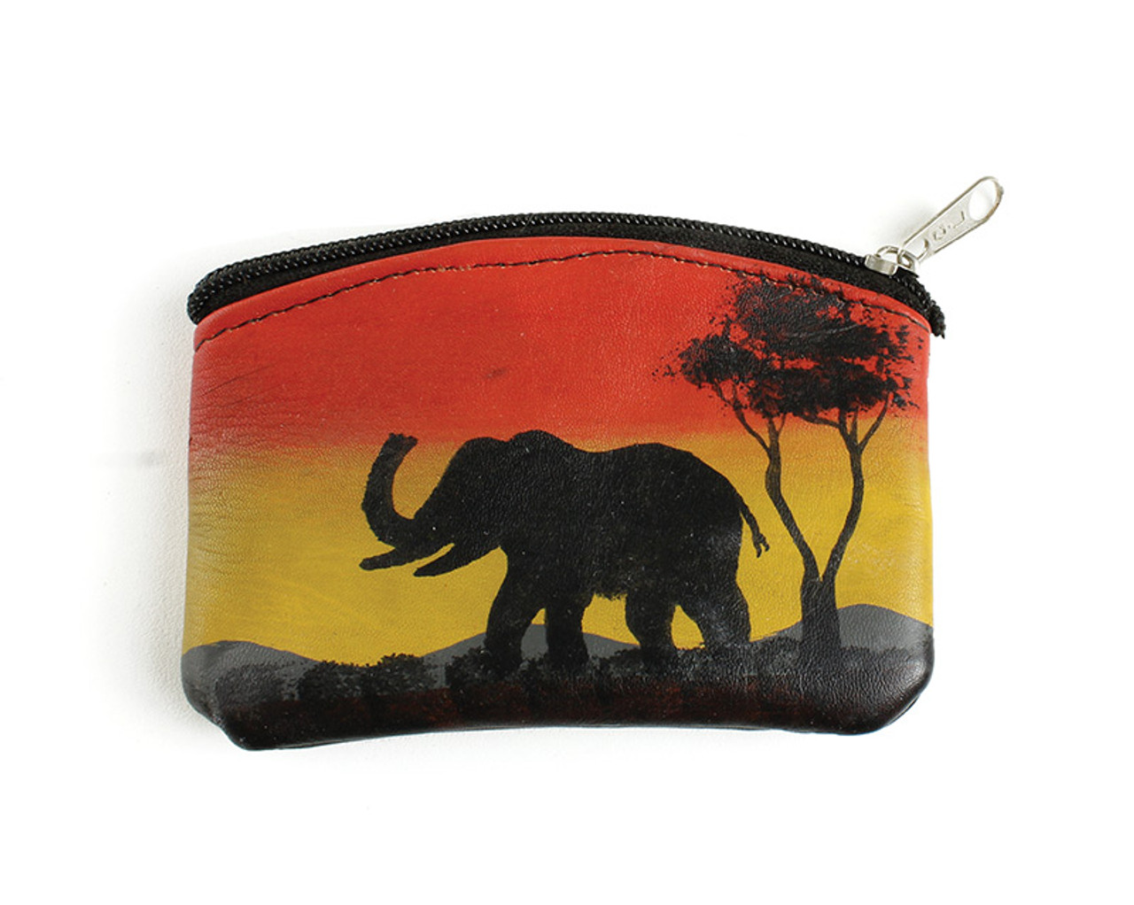 Leather African Coin Purse Elephant Handbags and Tote Bags