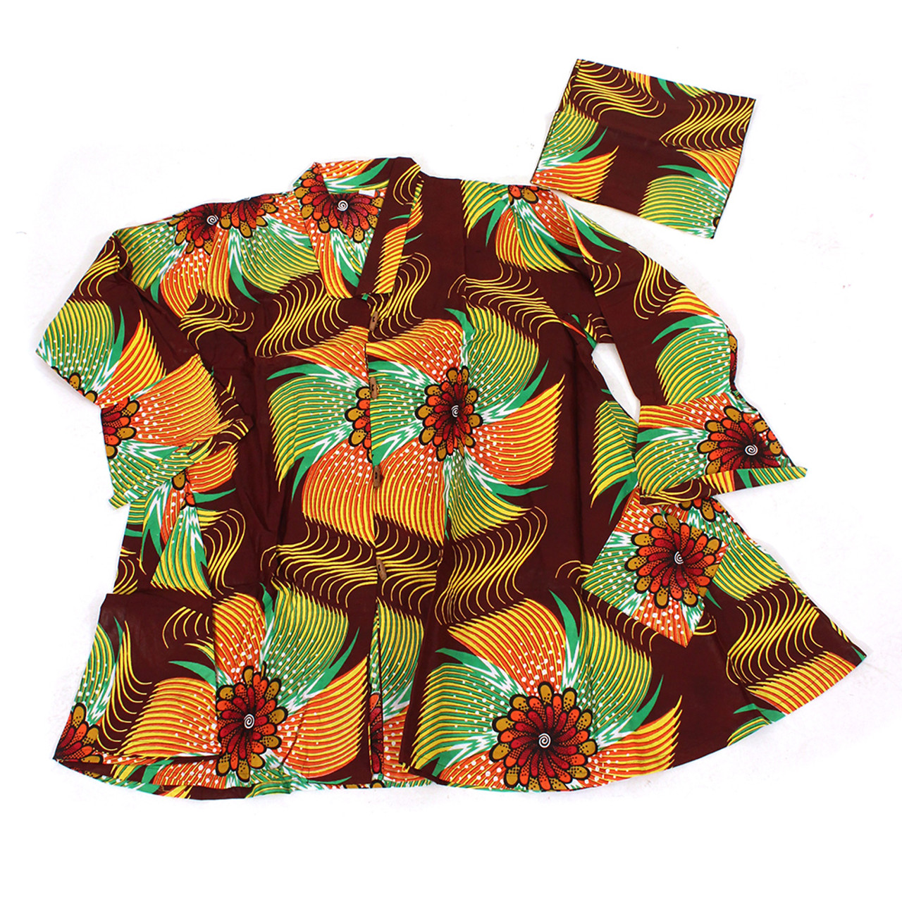 Tropical Print Smock - African Women's Clothing