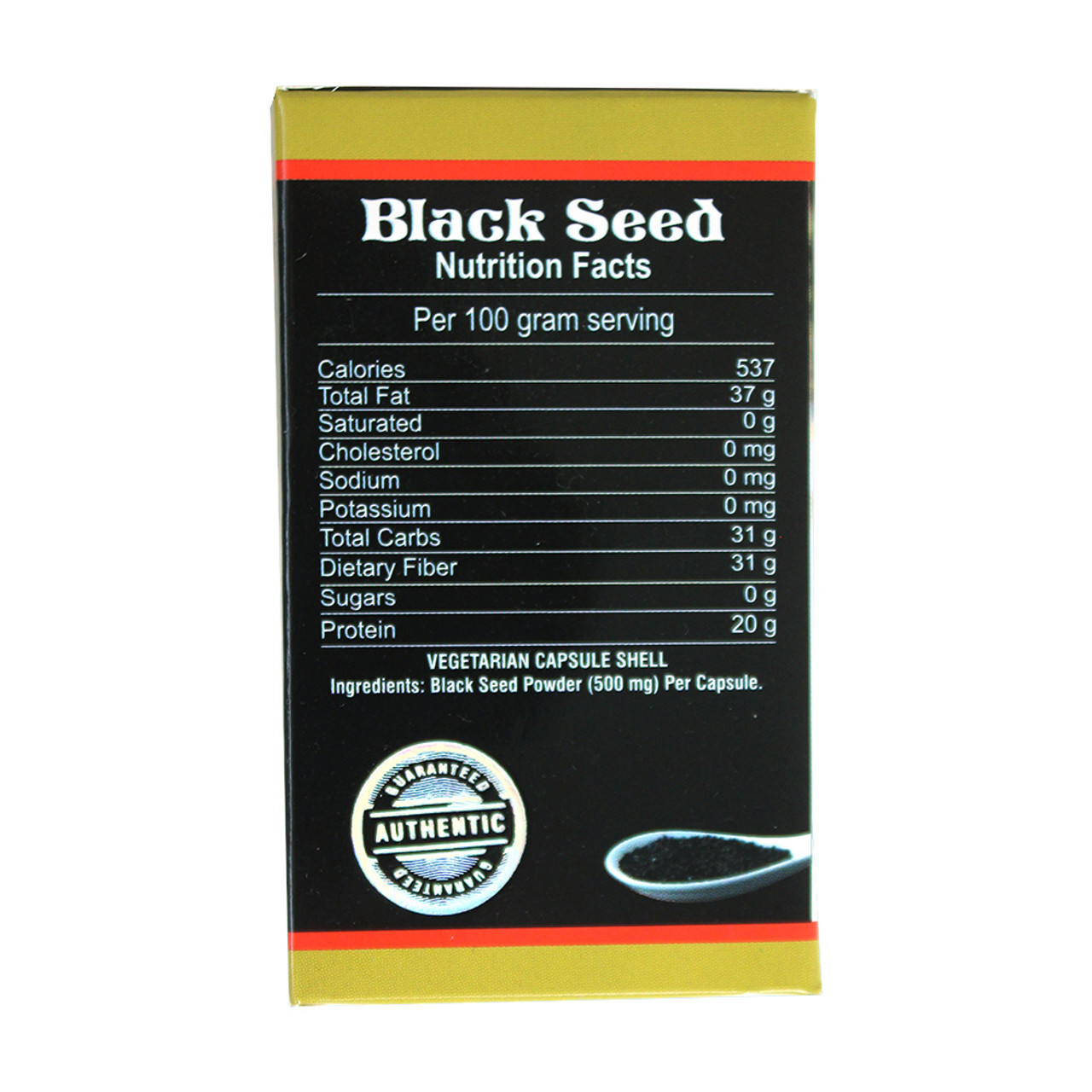Black Seed Capsules = 60 - Herbal Remedies & Edibles