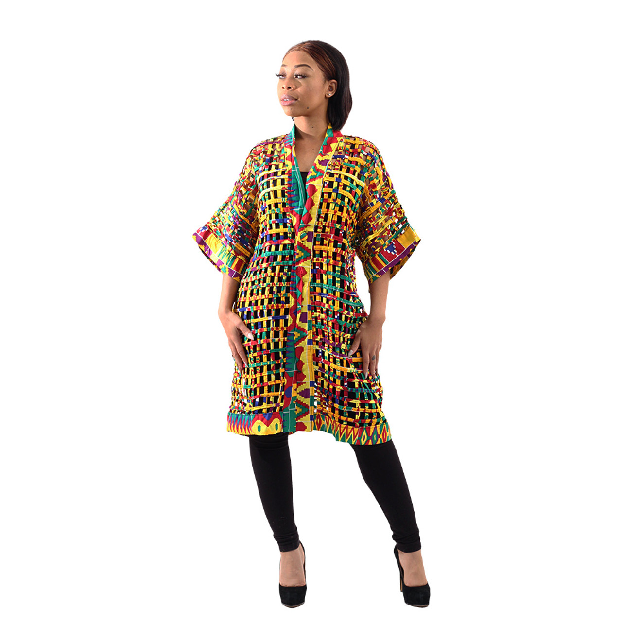 Africa Imports African-Made Premium Kente Kaftan