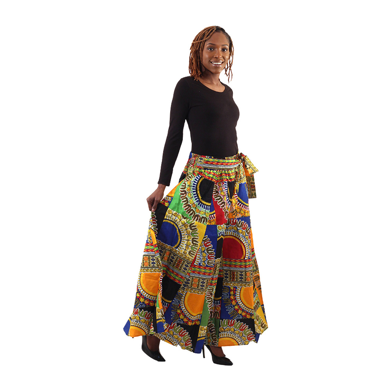 Traditional Patchwork Palazzo Pants - Women's Pants Suits - African Fashion