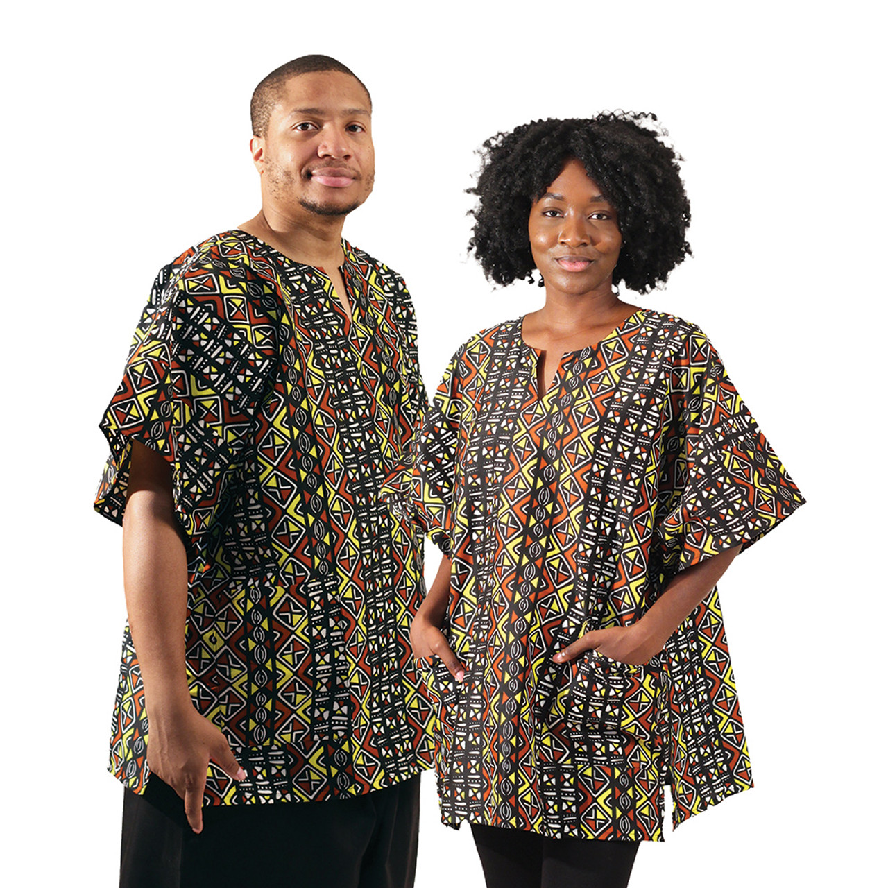 Set Of 4 African Print Dashikis - Unisex Clothing - African Fashion