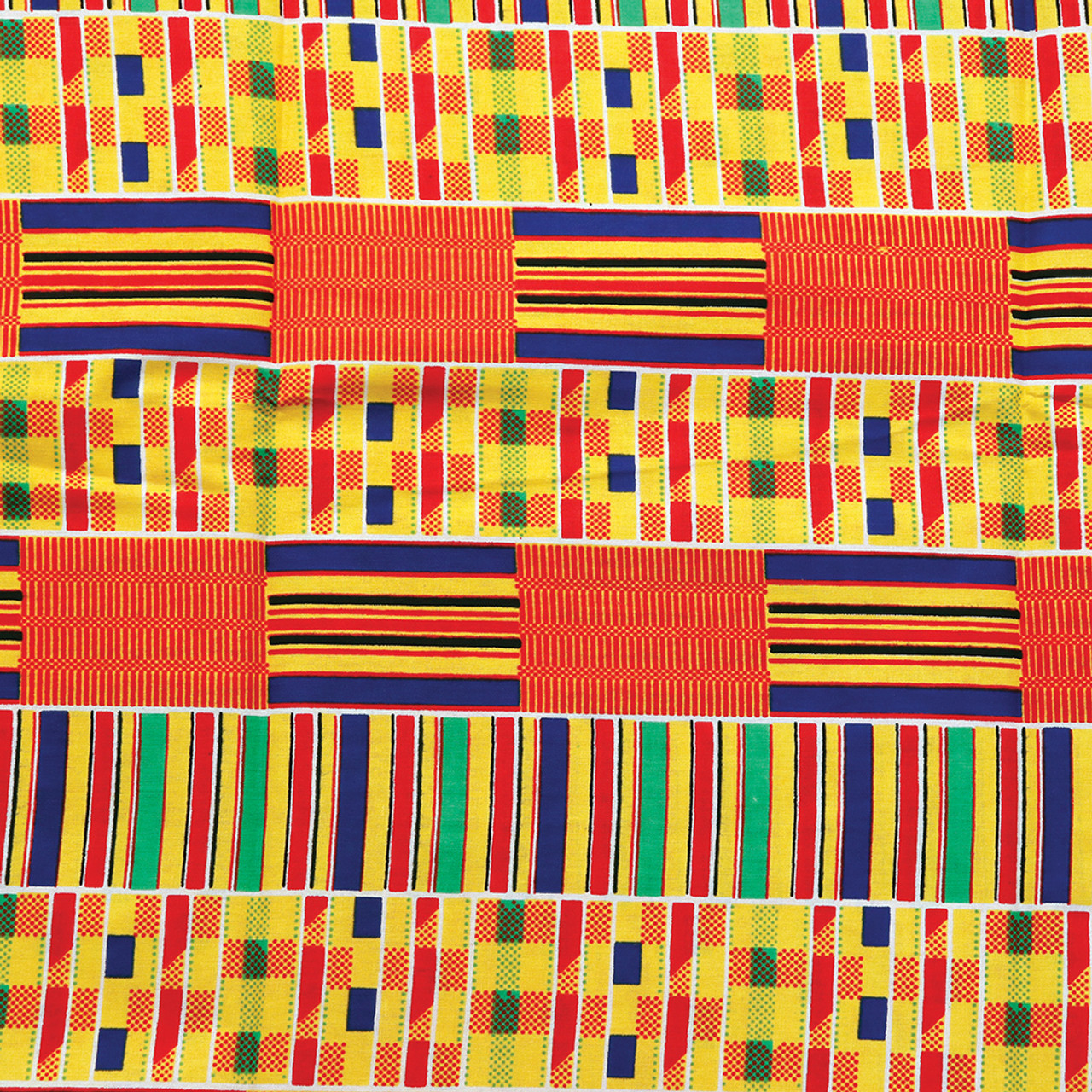 Red/Blue Kente Print Fabric 12 Yards