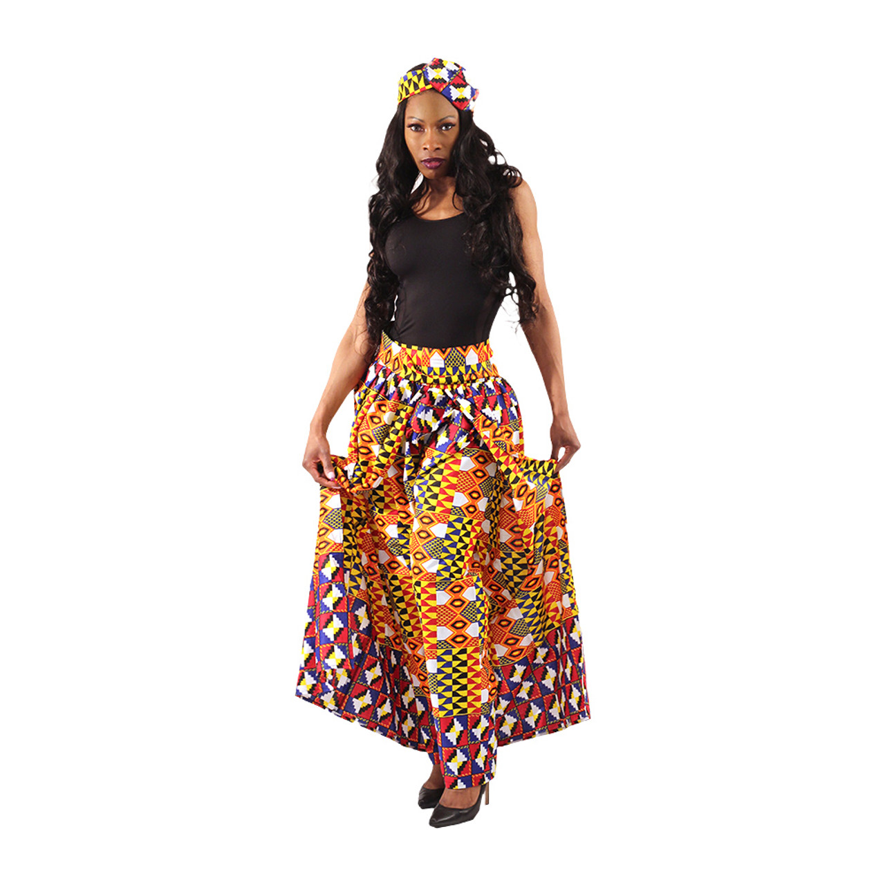 Tofa- Ankara Print wrap pant set – Chic In Prints