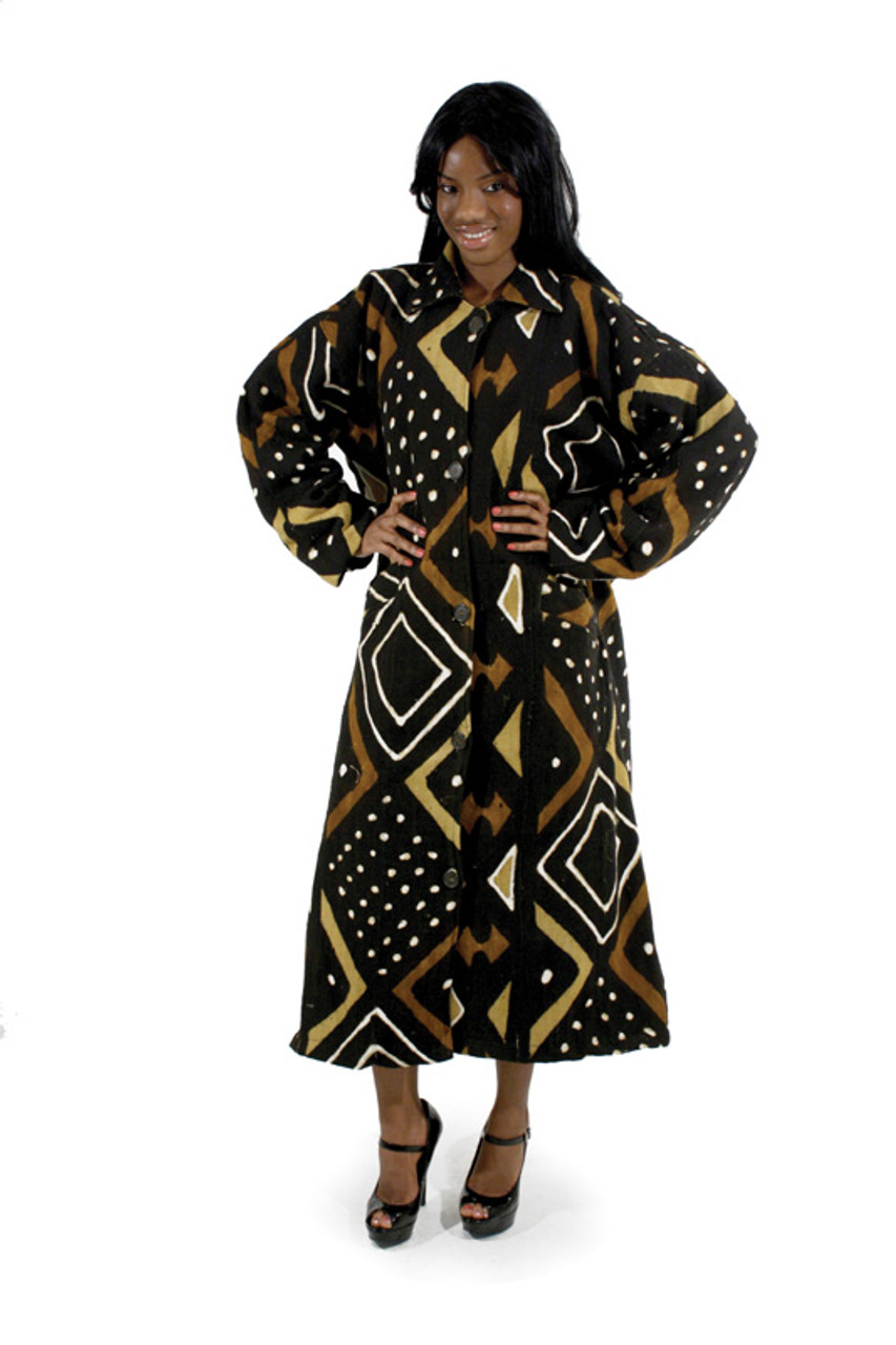 African Winter Coat In Mud Cloth / African Parka Made In Africa– The  Continent Clothing