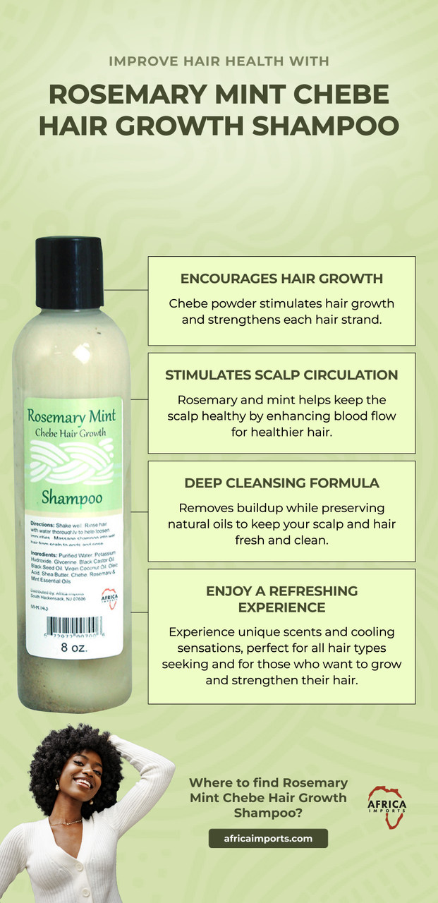 Rosemary Mint Chebe Hair Growth Shampoo Africa Imports