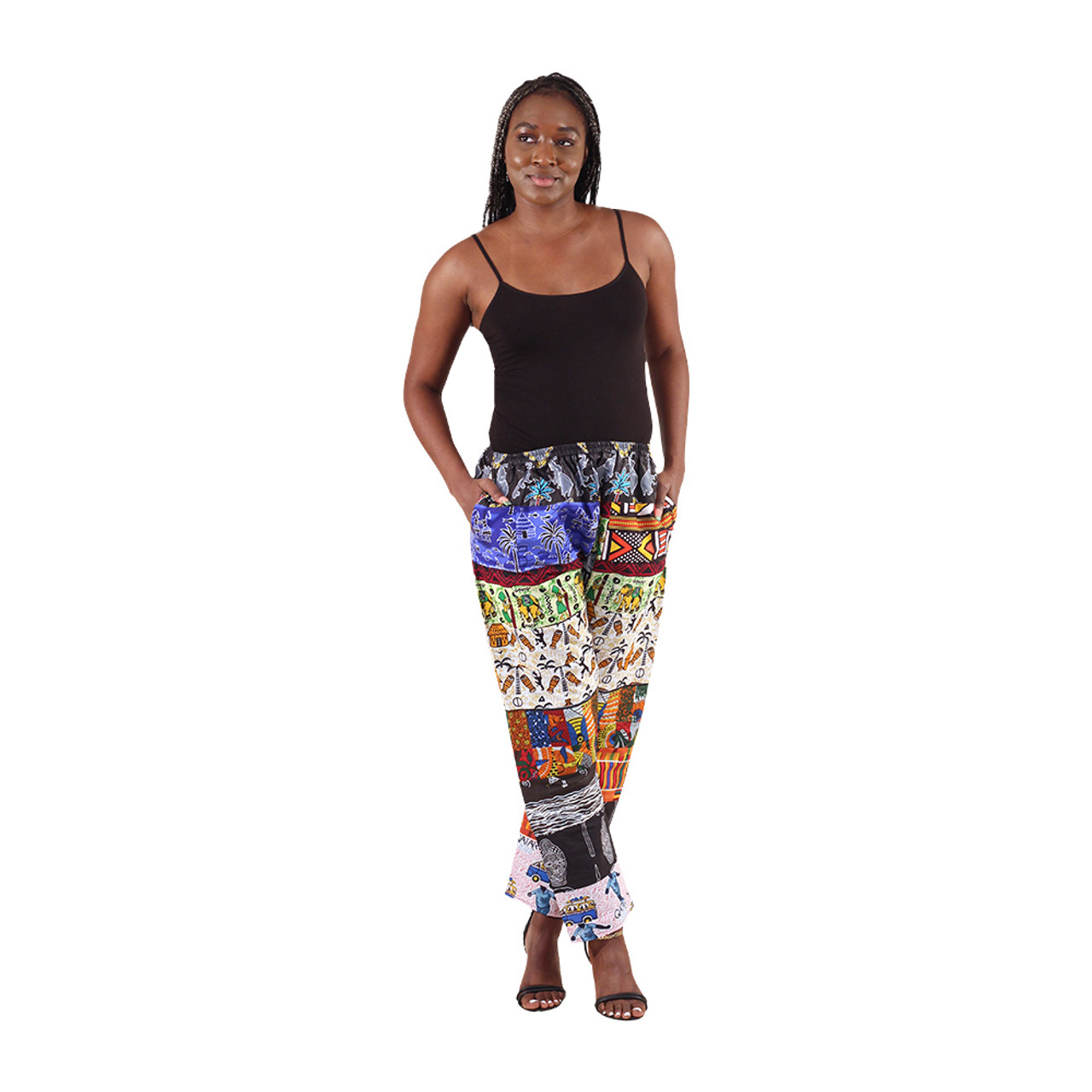 Patchwork African Print Pants from Senegal - Africa Imports