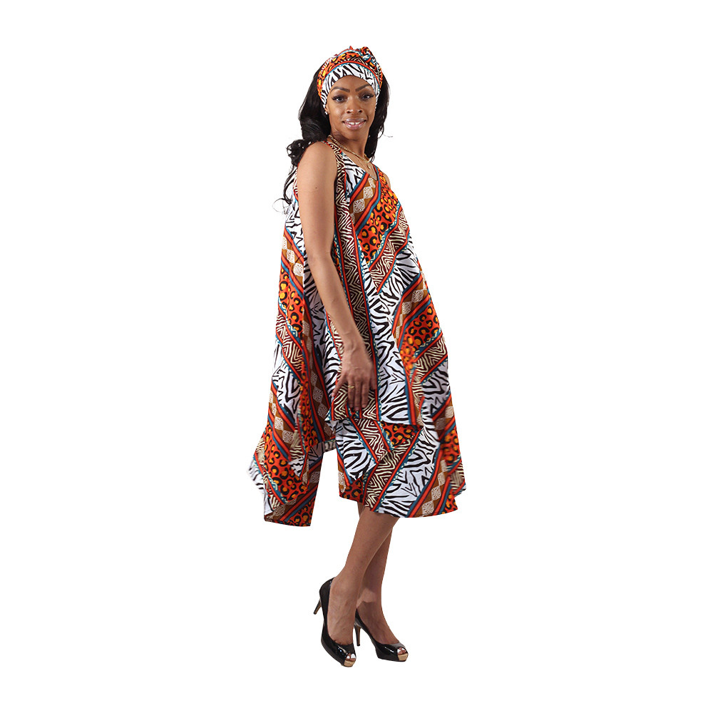 Ankara Print Umbrella Dress - Africa Imports
