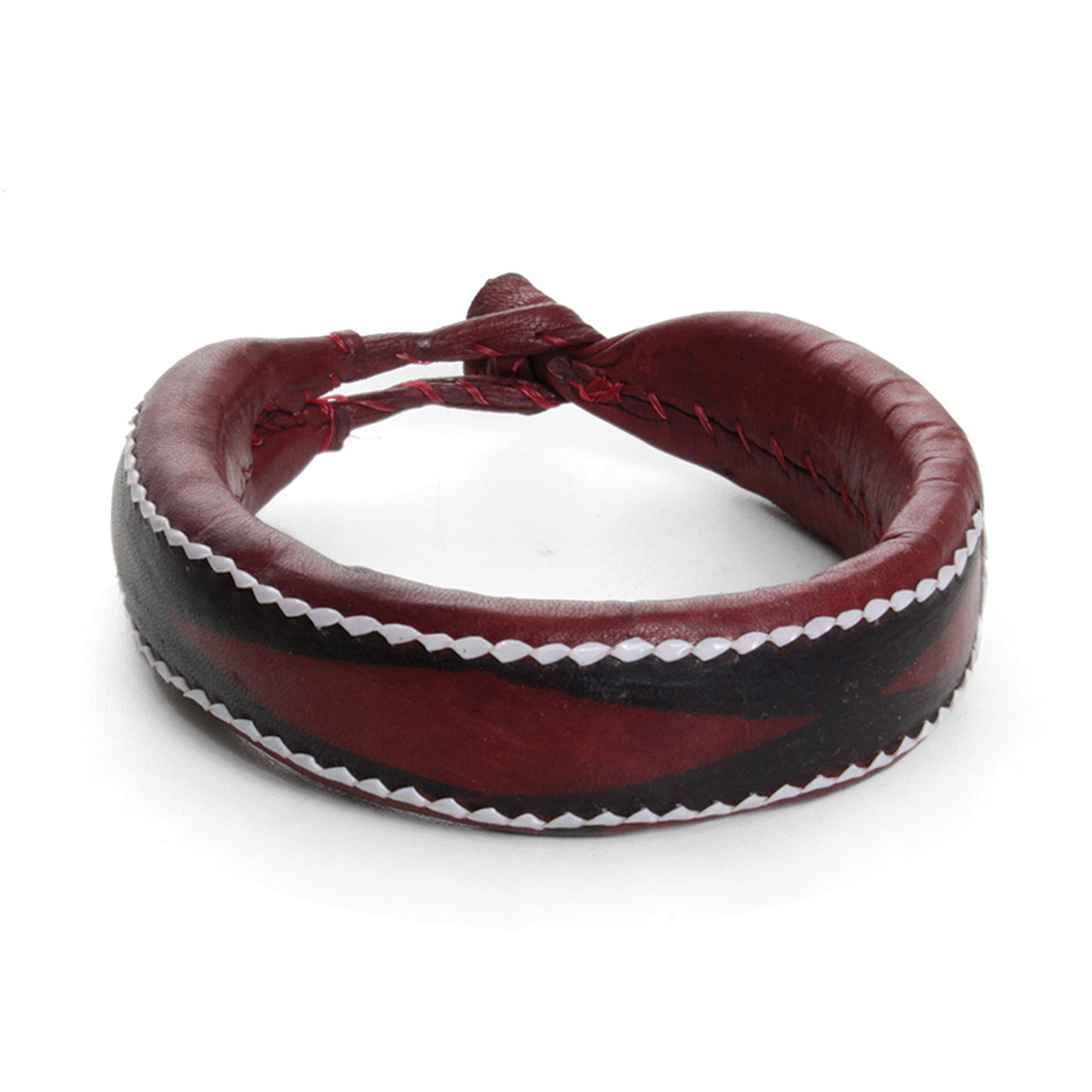 Red African Leather Bracelet