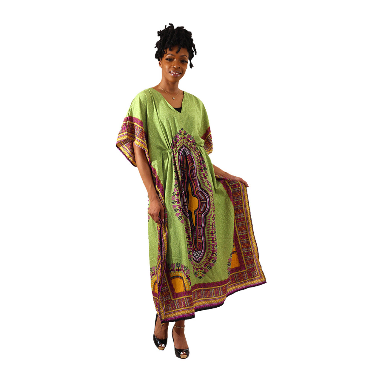 Reverse Trad Drawstring Kaftan - Women's Dresses-African Fashion