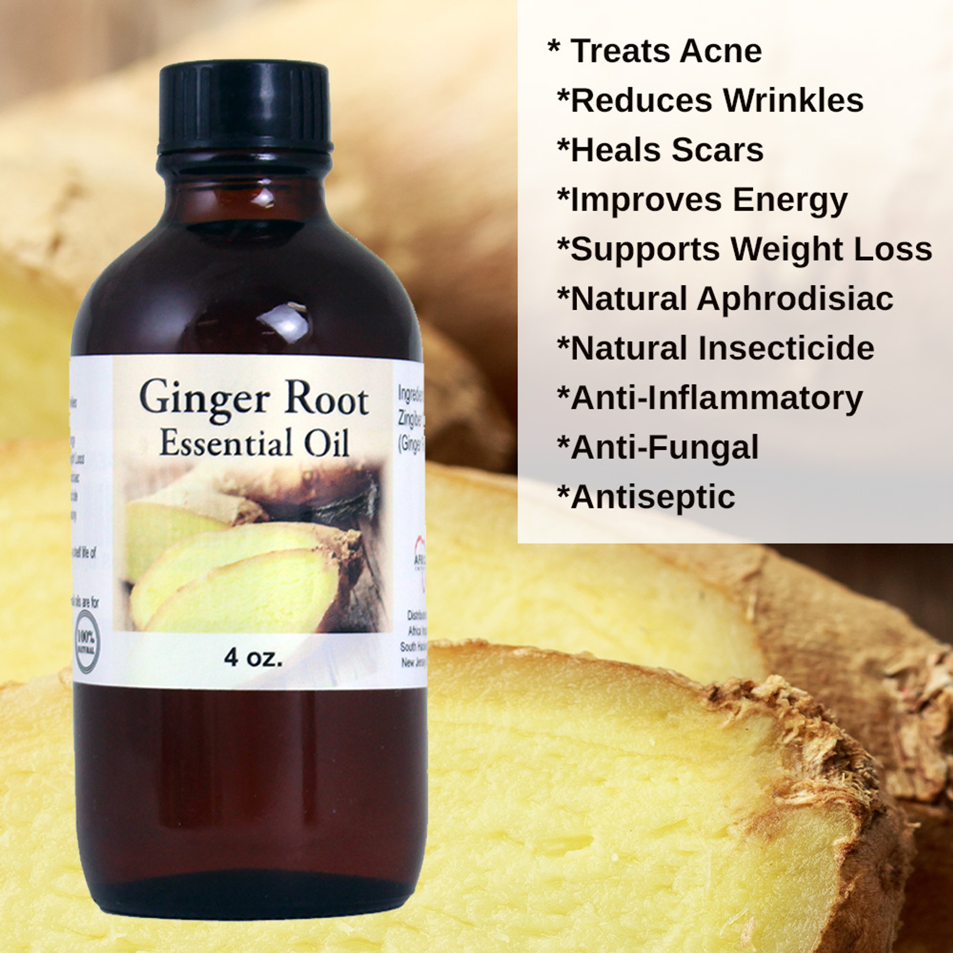 Ginger Root Essential Oil 4 oz. Essential Oils African Beauty
