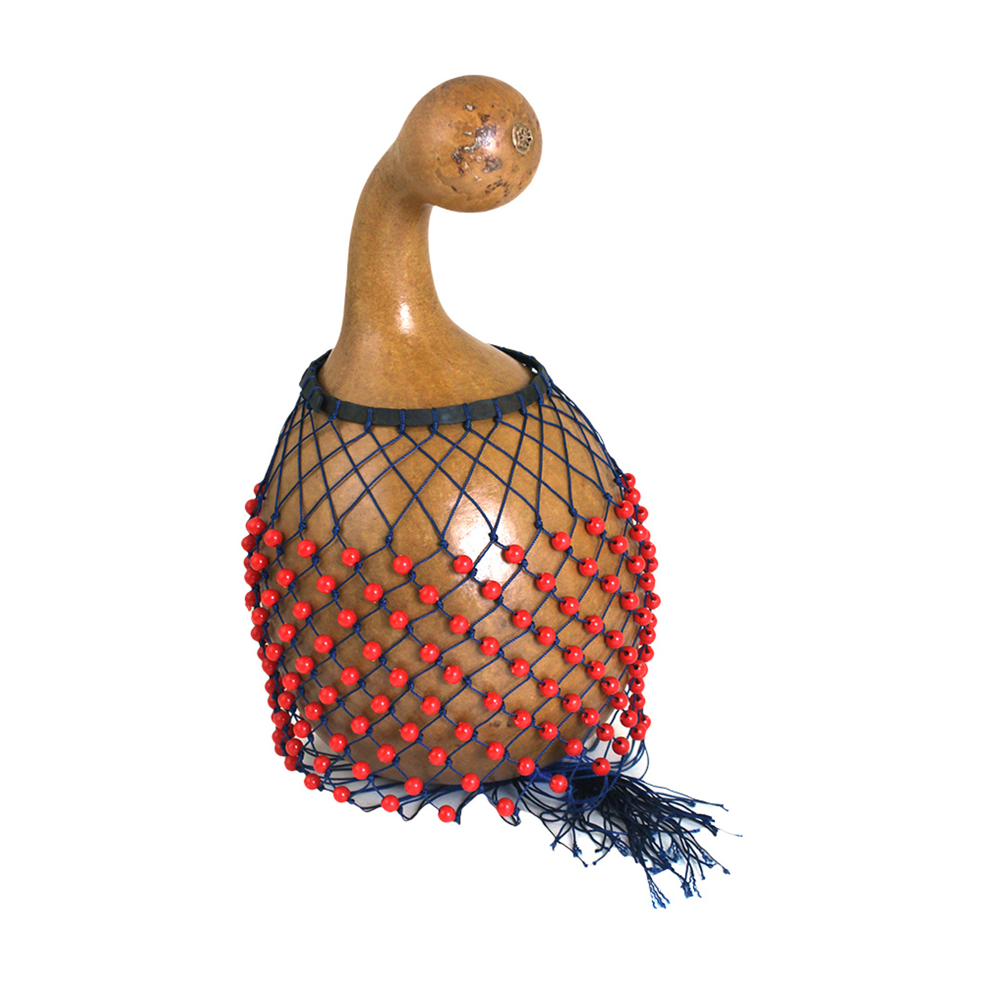 Ghanian Beaded Shekere Gourd Shaker (Large) Africa Imports